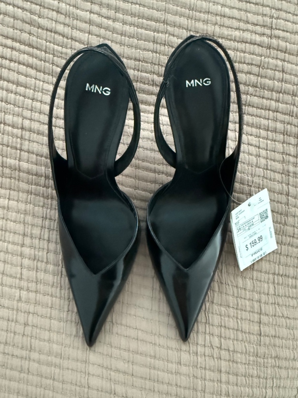 NWT - Black Mango Sling Backs - Picture 1 of 7